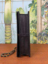 Chanel vintage single flap bag black