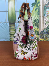 Gucci flora bamboo top handle bag