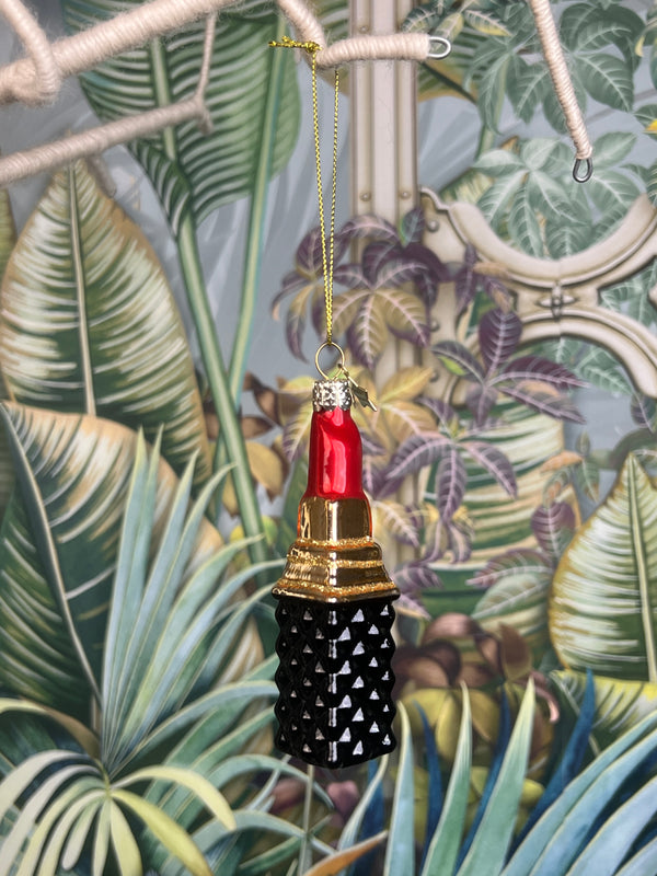 Vondels Ornament glass lipstick black/red