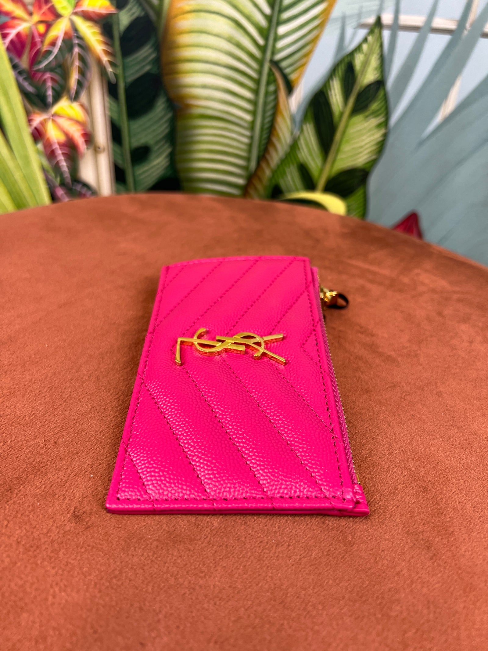 Saint laurent Cassandre fragments zipped cardholder – A