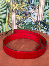 Gucci  interlocking G red belt