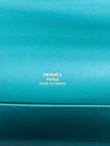 Hermés Kelly pochette vert verone swift gold plated
