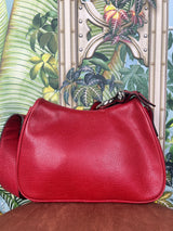 Burberry red leather bag