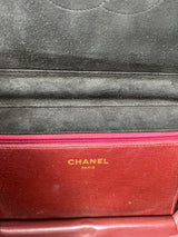 Chanel flap suede black gold hardware