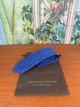 Louis Vuitton tie blue with dots and logo