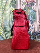 Burberry red leather bag