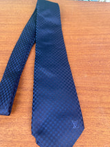 Louis Vuitton tie blue damier