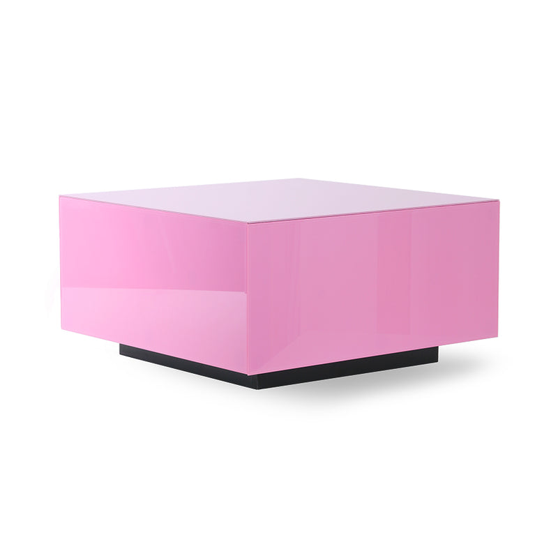 Mirror block table L pink