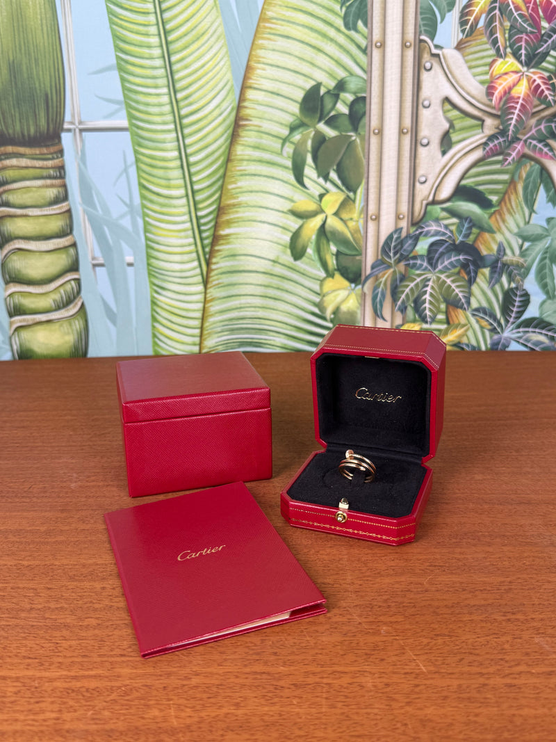 Cartier Juste un Clou ring, Double, diamonds yellow gold