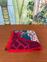 Hermès scarf 2017 green red space shopping au faubourg scarf