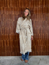 Amca cotton kaftan corallium beige