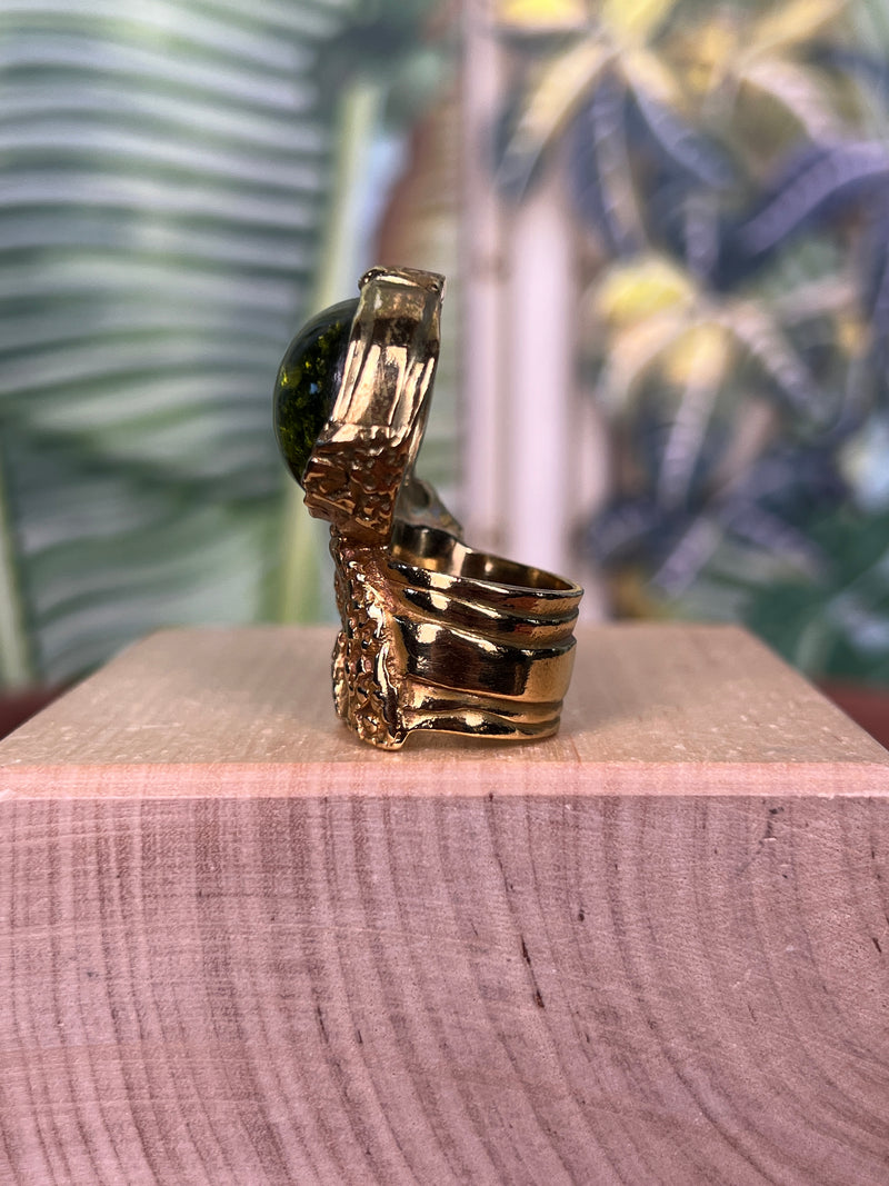 Yves Saint Laurent Arty ring gold/green