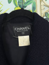 Chanel tweed set dark blue Fall 1996 fall collection