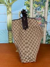 Gucci Monocram Horsebit Guccissima Canvas Hobo Bag