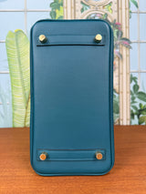 Hermès Birkin 25 vert bosphore swift leather gold hardware