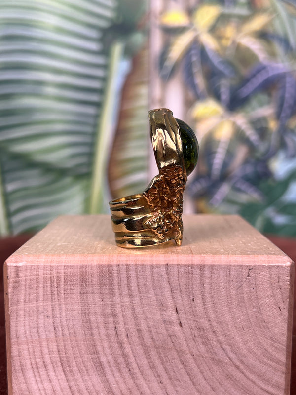 Yves Saint Laurent Arty ring gold/green