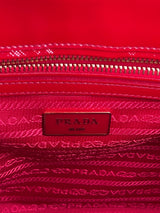 Prada Galleria bag red patent leather small