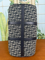 Christian Dior Navy Trotter Boston bowling bag