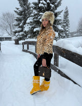 Fur deluxe impression de paris leopard fur jacket