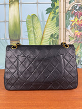 Chanel Double Flap Bag medium black/gold