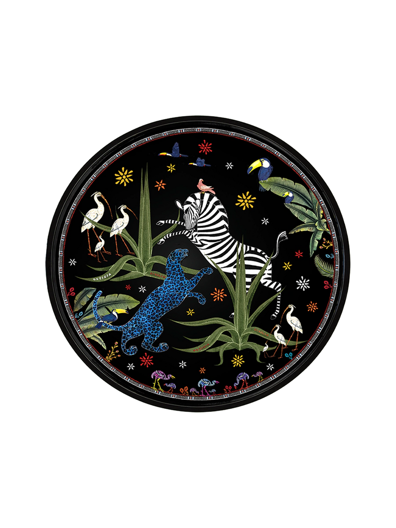 Ortigia Tray Jungle round