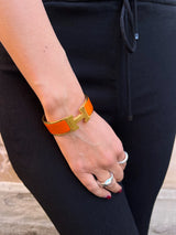 Hermès Clic Clac H Bracelet orange, gold