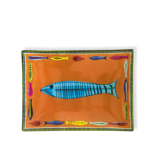 Ortigia Glass plate fishy