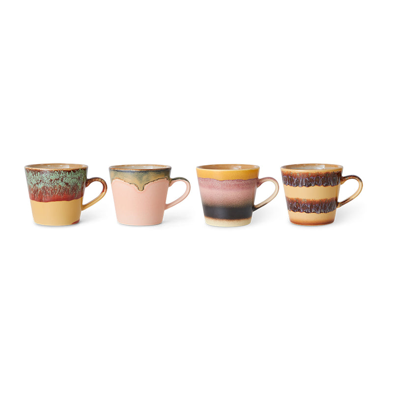 Hkliving 70s ceramics cappuccino mugs vista (set of 4)