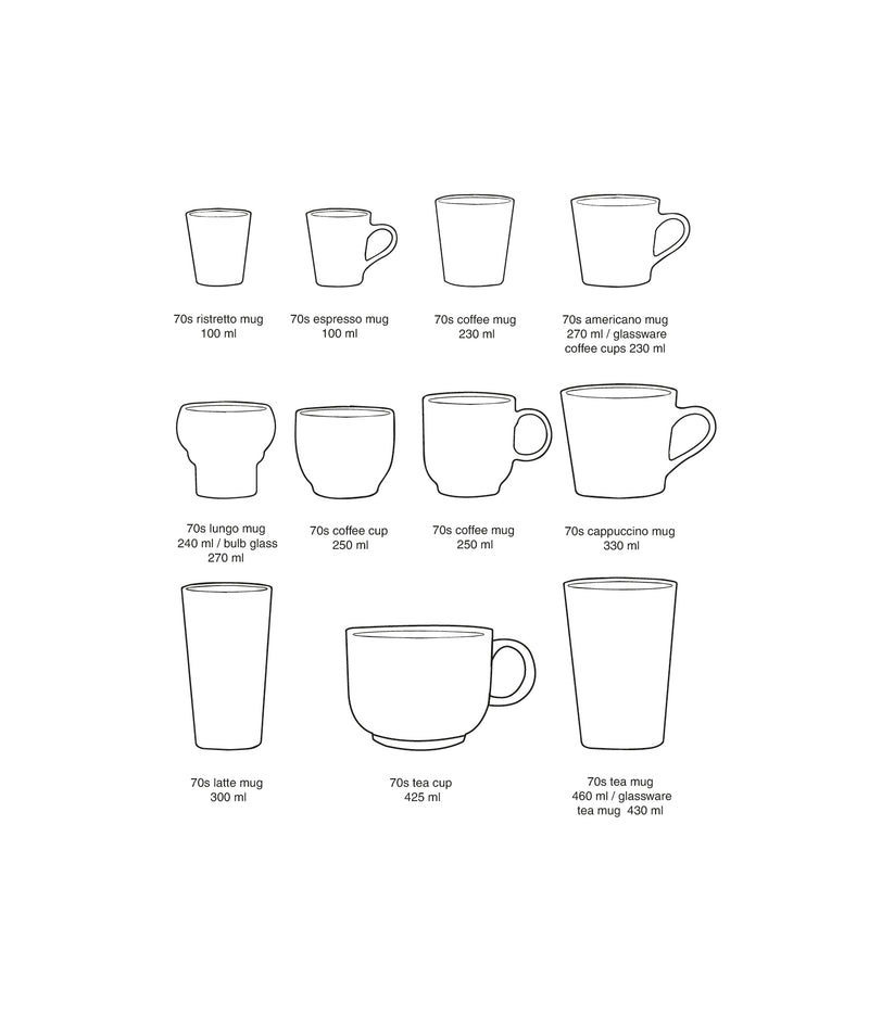 Hkliving 70s ceramics : coffee mugs valley (set of 6)