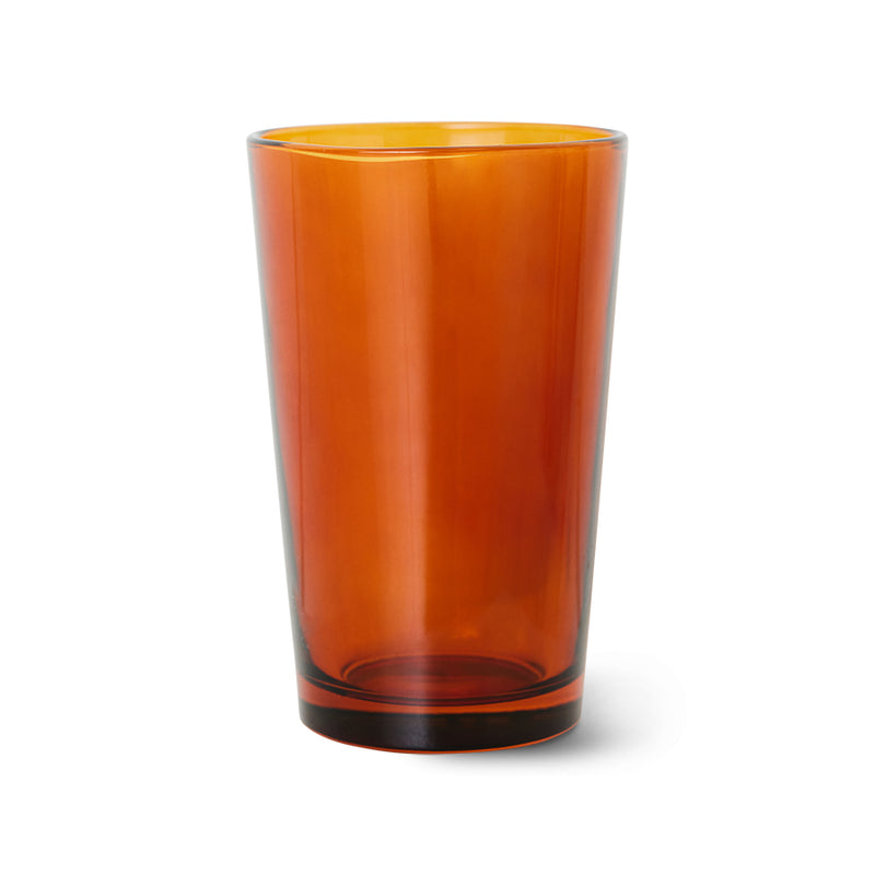 Hkliving 70s ceramics tea glasses amber brown (set of 4)