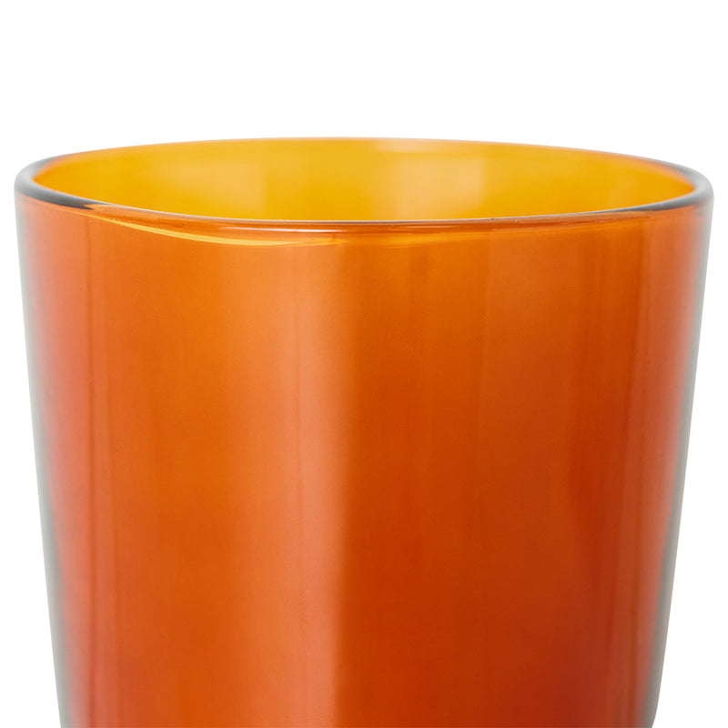 Hkliving 70s ceramics tea glasses amber brown (set of 4)