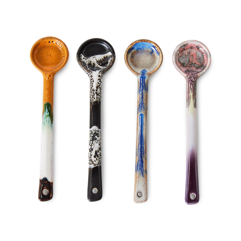 Hkliving 70s ceramics : spoons M, force (set of 4)