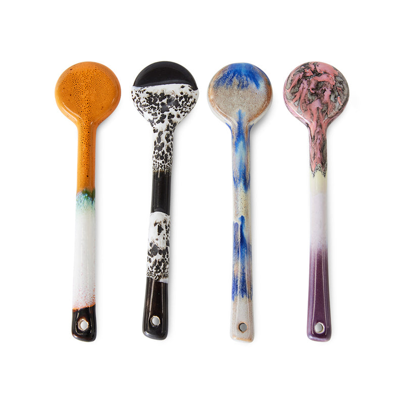 Hkliving 70s ceramics : spoons M, force (set of 4)