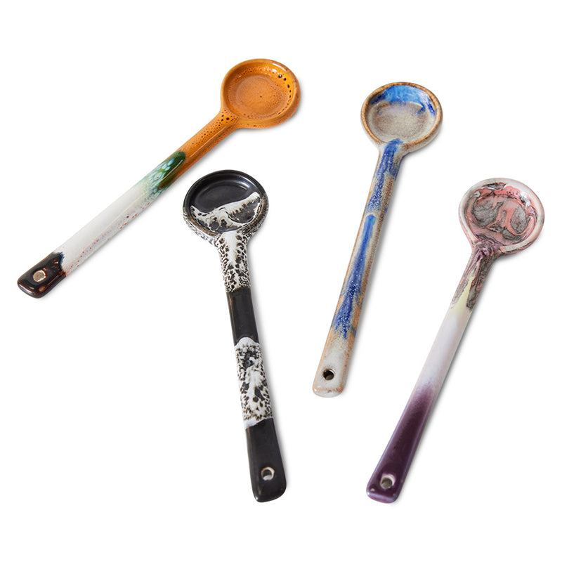 Hkliving 70s ceramics : spoons M, force (set of 4)