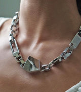 Sägen Juno silver statement necklace