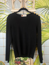 Busnel knitted sweater black