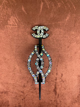 Chanel hair accessorie pin CC