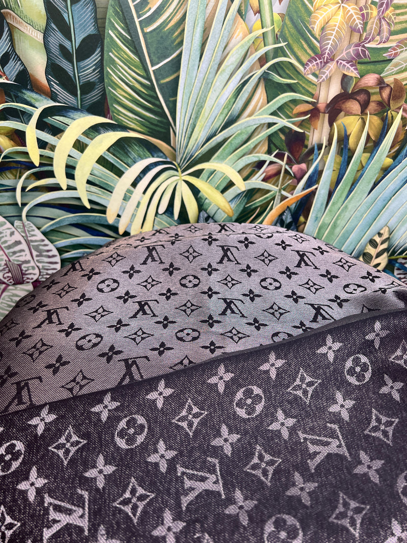 Louis Vuitton black monogram shiny shawl