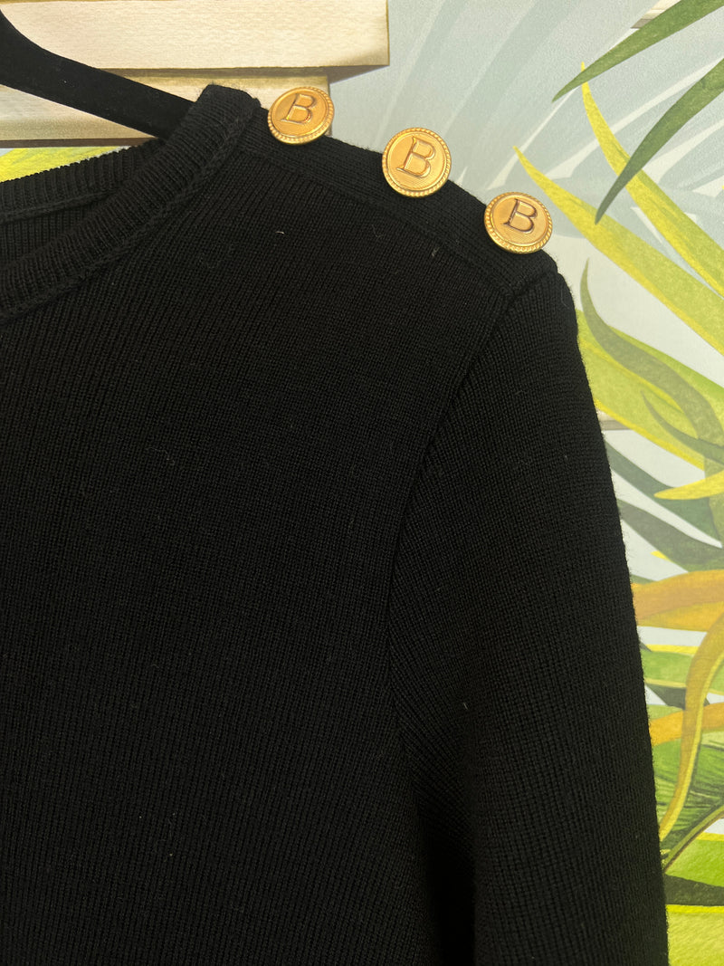 Busnel knitted sweater black