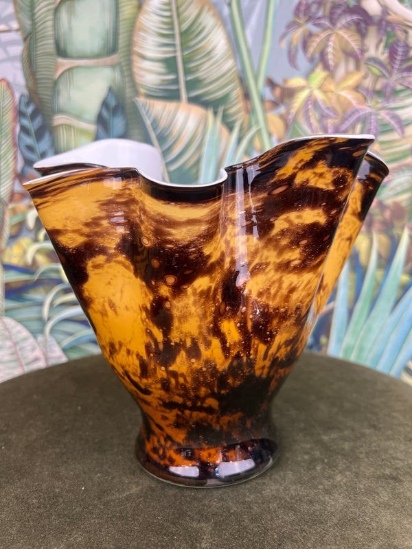 French mouth blown vase Besseges
