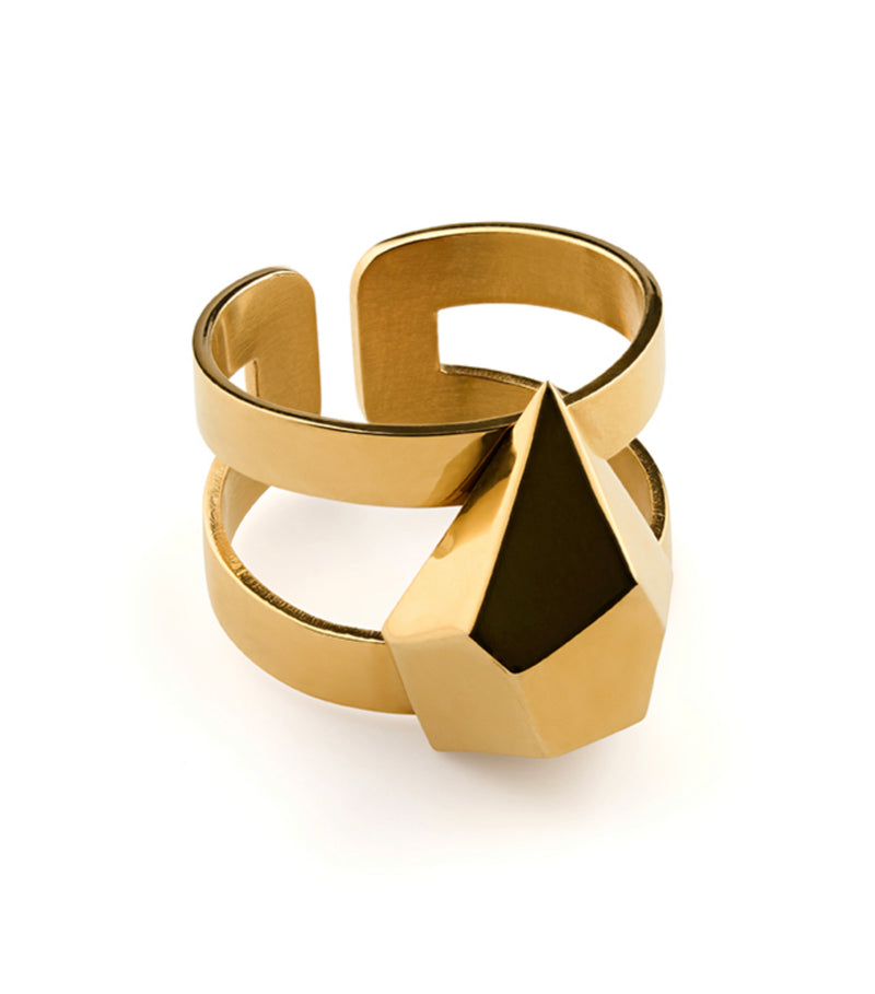 Sägen Juno Golden Statement Ring