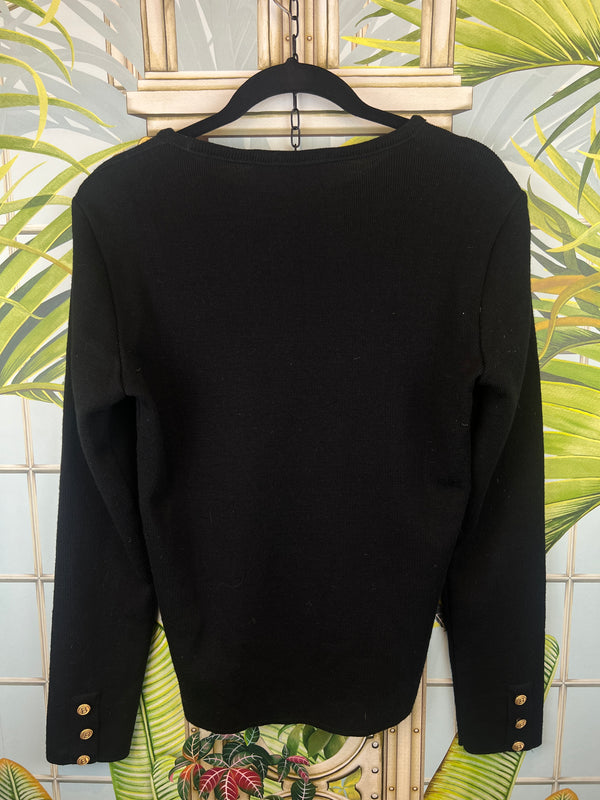 Busnel knitted sweater black