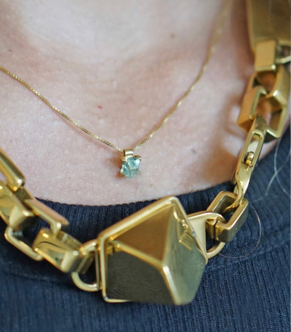 Sägen Prisma aqua golden necklace