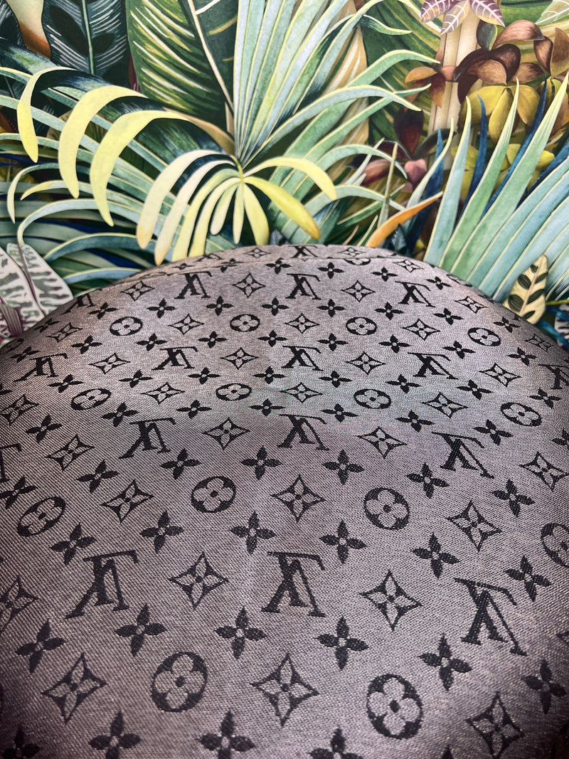 Louis Vuitton black monogram shiny shawl
