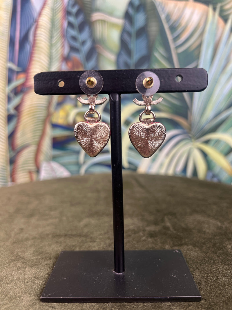 Chanel earrings hearts