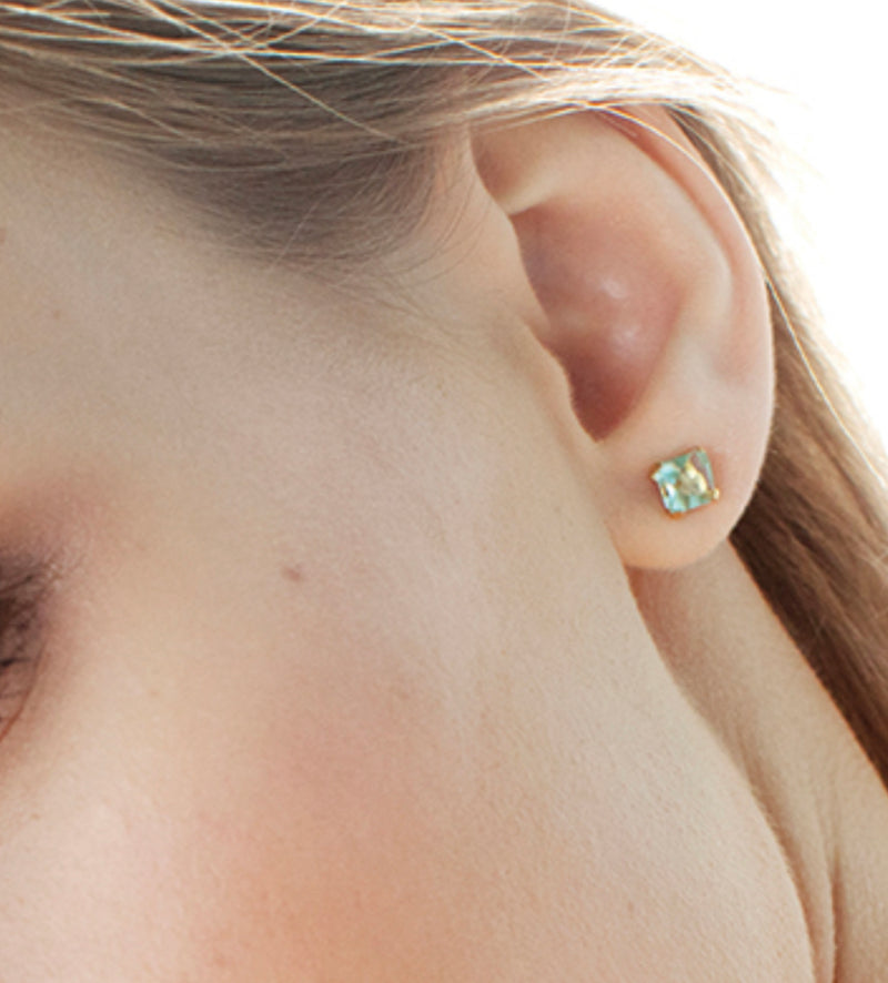 Sägen Prisma aqua Golden Earrings