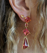 Sägen Prisma Fucsia golden Gala Earrings