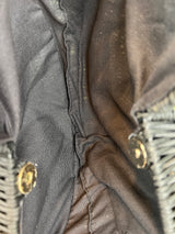 Conch chain rattan shoulder bag black