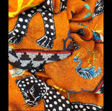 Ortigia Ocelot Cashmere Scarf orange