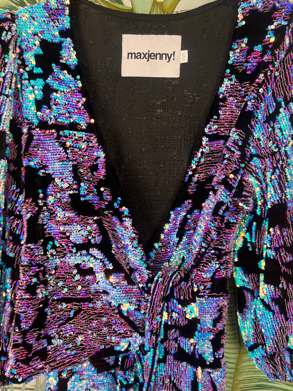 MaxJenny Artipelagio sequin smoking dress